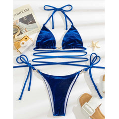 Micro Bikini Thong Criss Cross Swimwear Beachwear Bathing Suit