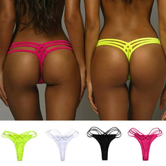 Stylish G-string Cross-Strap Bikini Bottoms