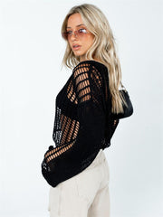 Chloe's Chic Knit: Sexy See-Through Sweater for Autumn