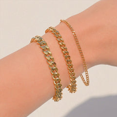 Snake Chain Bracelets Gold Plated Stainless Steel