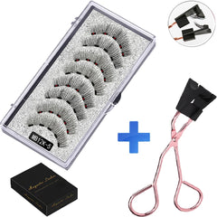 8PCS 5 Magnetic eyelashes with 4 pairs magnets magnetic lashes natural Mink eye lashes with tweezers