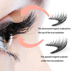 8Pcs Magnetic Eyelashes With 2 magnetic lashes 3D False Natural For Mink Eye lashes Extension Long faux cils magnetique