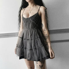 AltGirl Dark Gothic Elegant mini Dress