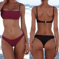 Bikini Swimsuit Beachwear Push Up Padded Bra Top G- String Panties Swimming Underwear Bathing Suit Beach Wear Show up