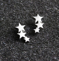 2023 Stainless Steel Earrings Geometric Women Men Hip hop Black Star Ghost Spike Stud Earring Fashion Jewelry Best Gift пирсинг