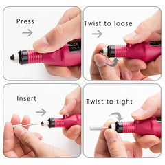 1 Set Professional Electric Nail Drill Machine Manicure Machine Pedicure Drill Set Nail File Nail Drill Equipment Tools