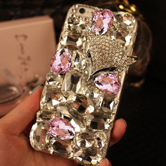 Fox Rhinestone Case Bling Cover coque for iPhone