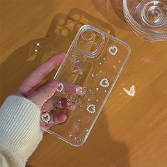 3D Crystal Bear Glitter Phone Case For iPhone