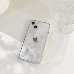 3D Crystal Bear Glitter Phone Case For iPhone