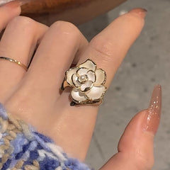 Handmade Rose Ring with pearl