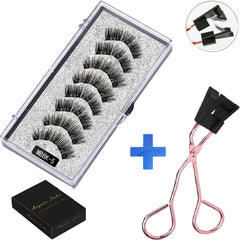 8PCS 5 Magnetic eyelashes with 4 pairs magnets magnetic lashes natural Mink eye lashes with tweezers