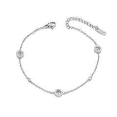 Stainless Steel Roman Numerals Crystal Bracelet