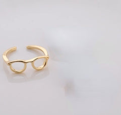 Trendy Cute Glasses Ring