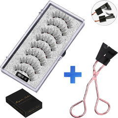 8PCS 5 Magnetic eyelashes with 4 pairs magnets magnetic lashes natural Mink eye lashes with tweezers