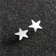 2023 Stainless Steel Earrings Geometric Women Men Hip hop Black Star Ghost Spike Stud Earring Fashion Jewelry Best Gift пирсинг