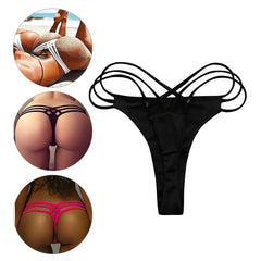 Stylish G-string Cross-Strap Bikini Bottoms