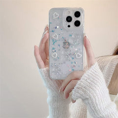 3D Crystal Bear Glitter Phone Case For iPhone