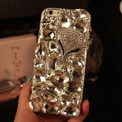 Fox Rhinestone Case Bling Cover coque for iPhone