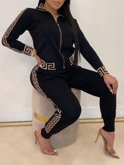 Tracksuits Women Elegant Two-Pieces Suit Sets