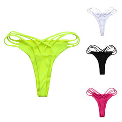 Stylish G-string Cross-Strap Bikini Bottoms