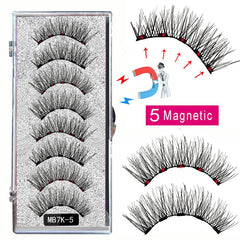 8PCS 5 Magnetic eyelashes with 4 pairs magnets magnetic lashes natural Mink eye lashes with tweezers