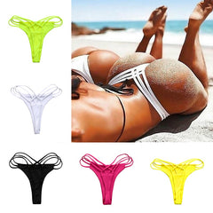 Stylish G-string Cross-Strap Bikini Bottoms