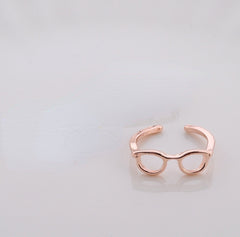 Trendy Cute Glasses Ring