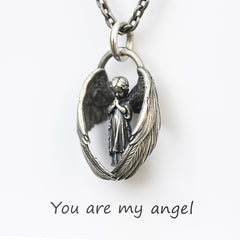 Handmade Angel Seraph Pendant Necklace for Women