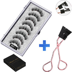 8PCS 5 Magnetic eyelashes with 4 pairs magnets magnetic lashes natural Mink eye lashes with tweezers