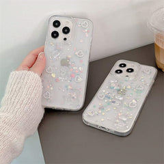 3D Crystal Bear Glitter Phone Case For iPhone