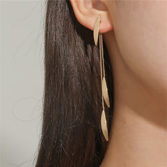 Lucile Gold Color Tassel Earrings