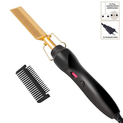 2 in1 Hot Comb Hair Straightener Electric Heating Comb