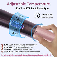 Hair Curler - Straightener 2 in 1,  Spiral Wave Curling Iron, Professional Hair Straighteners