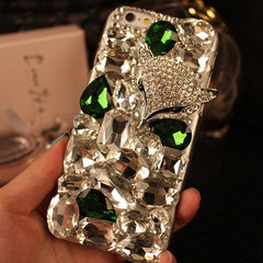 Fox Rhinestone Case Bling Cover coque for iPhone