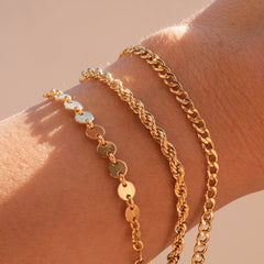 Snake Chain Bracelets Gold Plated Stainless Steel