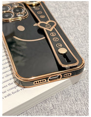 Plating Smiling Face Wrist Band Phone Case For iPhone