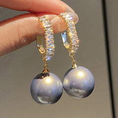 Elegant Imitation Pearl Dangle Earrings