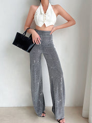 Dont hurt your eyes Sequins Women Flared Wide Leg Pant