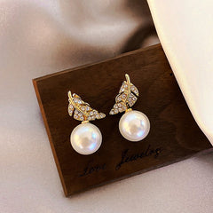 Elegant Imitation Pearl Dangle Earrings