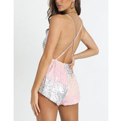 sequins bodysuits pink