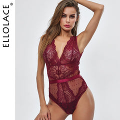 Lace Bodysuit Women Embroidery