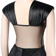 Mesh Patchwork Corset Top Velvet Bandage Jumpsuits